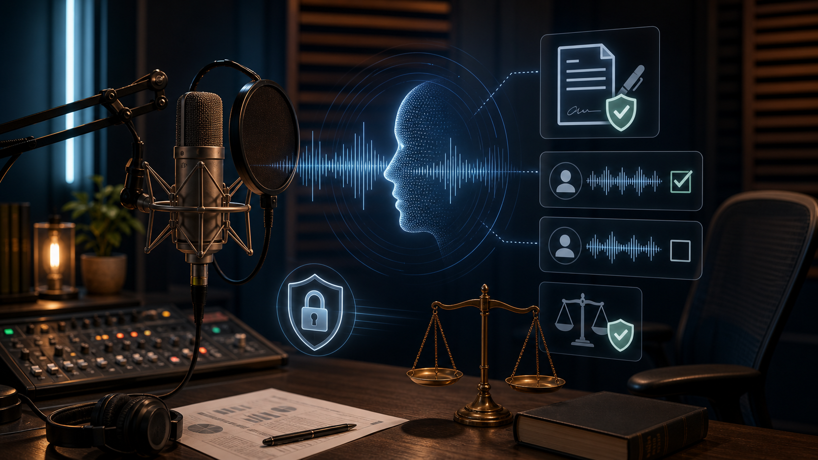 AI voice cloning and consent rights concept